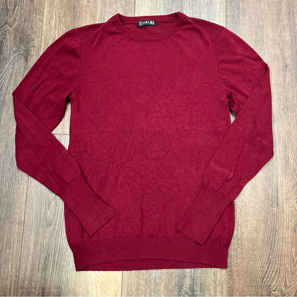 Zara maroon red sweater